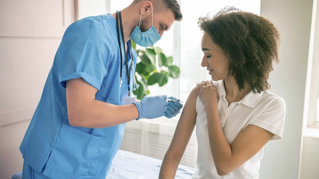 Get a flu shot to avoid getting sick this winter.